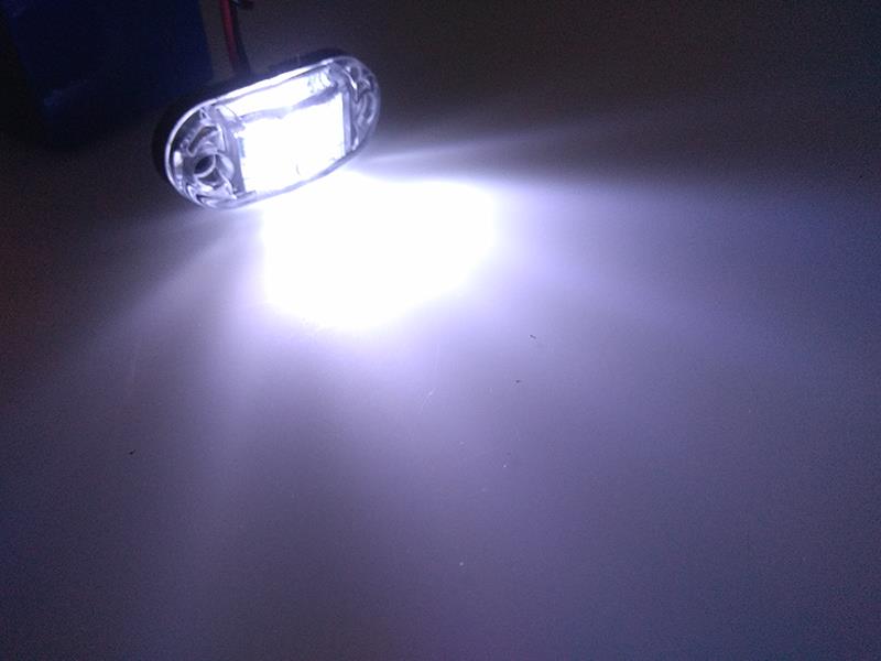   2.5 Inch Oval Clear Led Marker Lights (2)