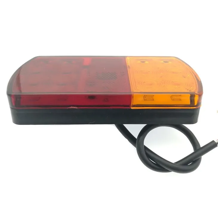 Truck Trailer Red & Amber Combined StopTurnTail Light With Reflectors 150mm X 80mm